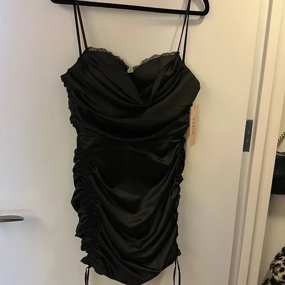 Dresses | Oh Polly Mini Black Dress | Poshmark